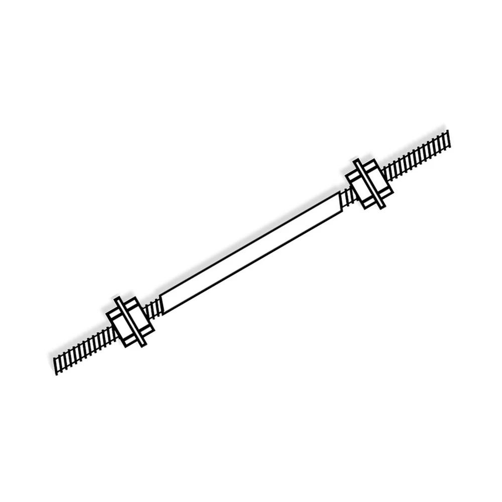 Seg rod drawing — threaded tie rod with nuts and washers, manufactured by Kapasi Iron in Indore
